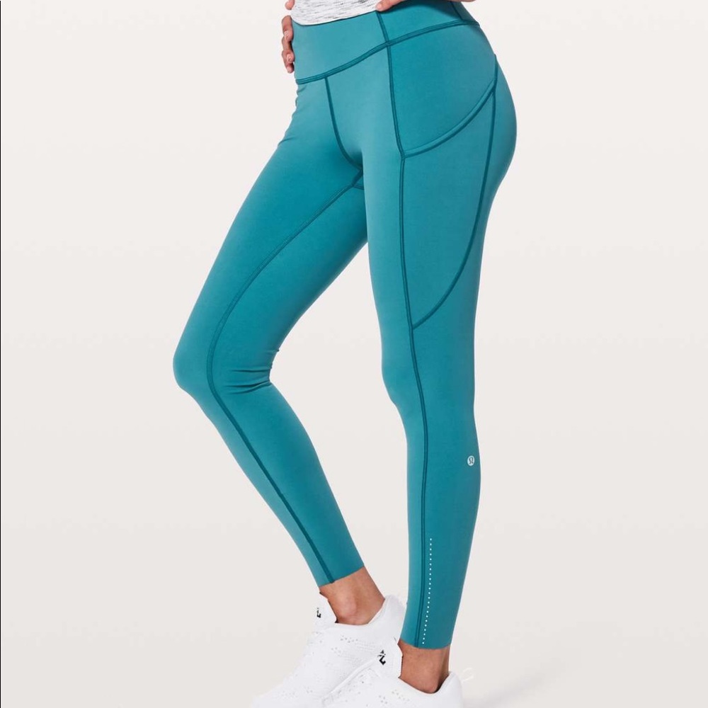 Lululemon Fast and Free Tight 25 Pacific Teal RARE